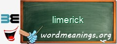 WordMeaning blackboard for limerick